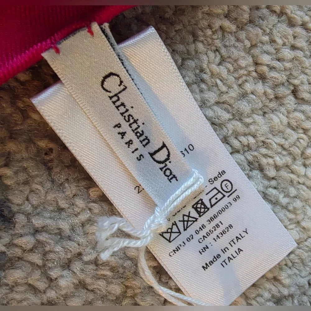 NWT 2022 Christian Dior Silk Large Pink and Blue Butterfly Scarf/Shawl!